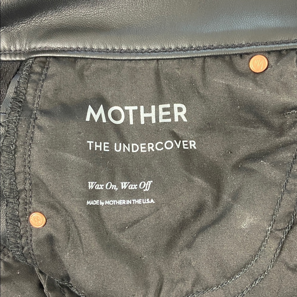 New NWT Mother 30 The Undercover Wax On Off Wide Leg Black Faux-Leather Pants - Picture 12 of 14